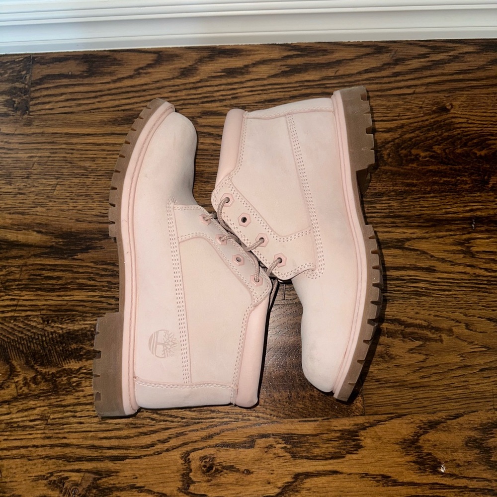 Timberland Pink Combat Boots